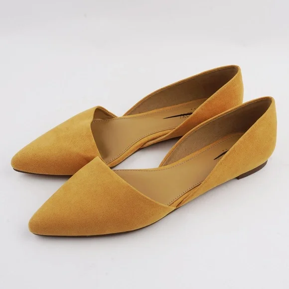 New JCREW Size 7.5 Zoe Sueded d'Orsay Flats in Bronzed Ochre - Picture 4 of 4